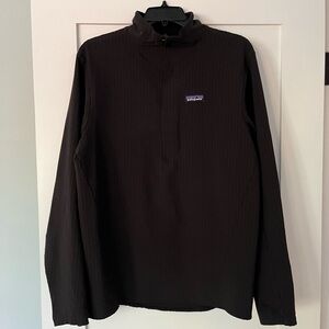 Patagonia Men’s Medium R1 TechFace quarter zip midlayer, black